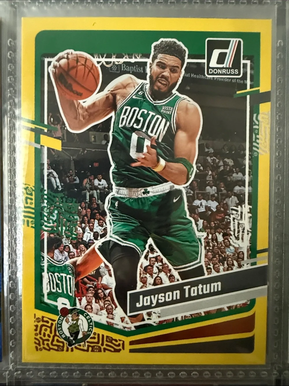 Donruss Jayson Tatum Boston Celtics Basketball Card - Green/Yellow
